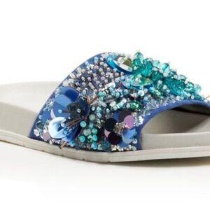 Kenneth Cole New York Blue Embellished Sandals
